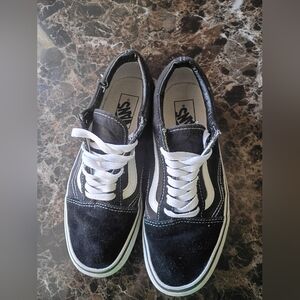 Vans Black and White Old Skool Low Top Sneakers